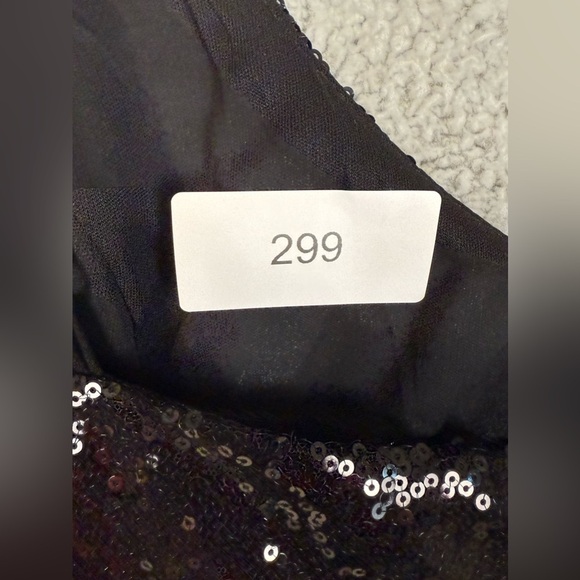 Lulus forever your girl black sequined body con dress size large preowned - Picture 8 of 8